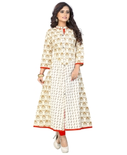 Multi Cotton Printed Straight Cut Kurtis