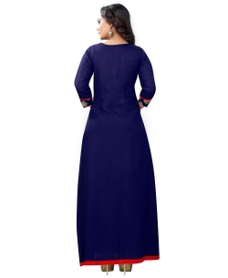 Multi Rayon Embroidery Straight Cut Kurtis