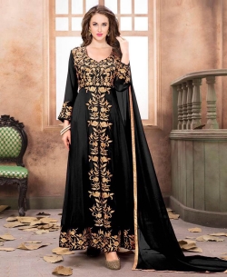 Black Georgette Zardosi Salwar Suits