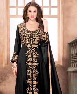 Black Georgette Zardosi Salwar Suits