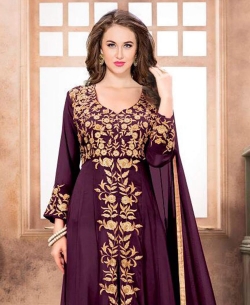 Purple Georgette Zardosi Salwar Suits