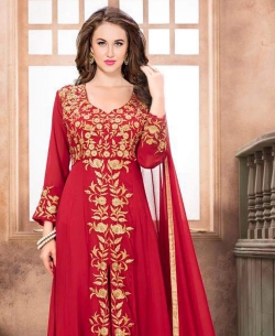 Red Georgette Zardosi Salwar Suits