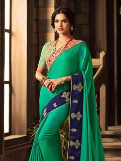 Green Silk Border Work Border Sarees