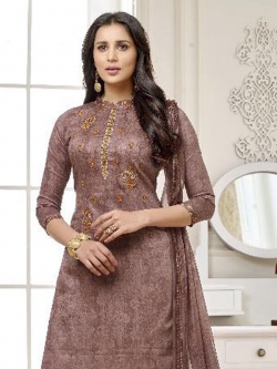 Brown Cotton Printed Palazzo Suits