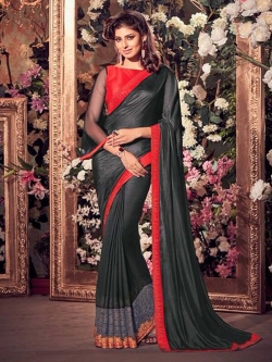 Black Silk Border Work Regular Sarees

