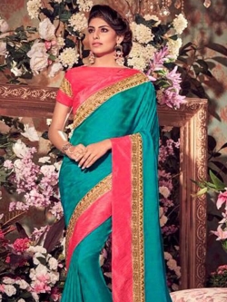 Green Silk Border Work Regular Sarees


