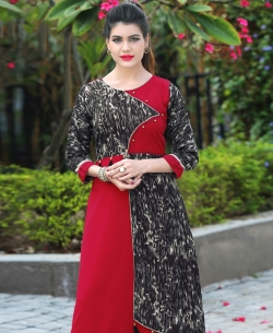 Red Fox Georgette Printed Anarkali Kurtis