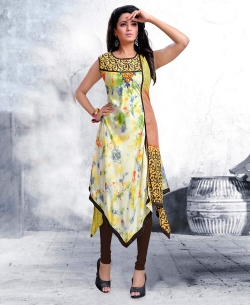 Multi Cotton Digital Printed Anarkali Kurtis
