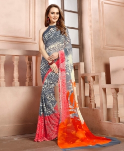 Multi Georgette Printed Regular Sarees