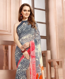 Multi Georgette Printed Regular Sarees