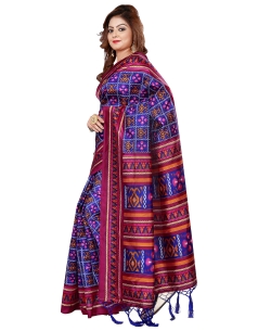 Blue Crepe Silk Printed Traditional Sarees