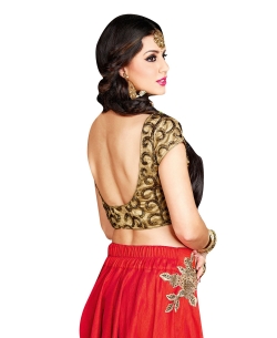 Beige Brocade Zari Embrodiered A Line Lehengas