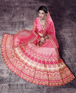 Gajari Heavy Chennai Silk Embroidery A Line Lehengas