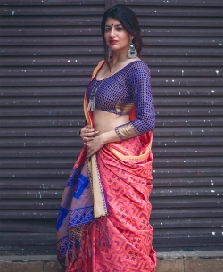 Pink Patola Silk Jacquard Traditional Sarees