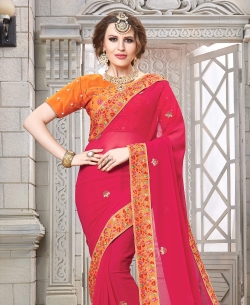 Red Silk Border Work Border Sarees