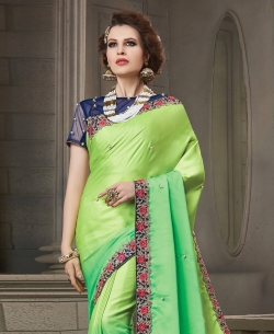 Green Silk Border Work Border Sarees