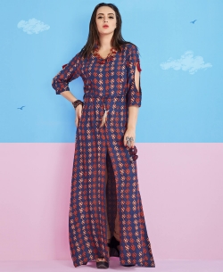 Multi Heavy Rayon Printed Anarkali Kurtis