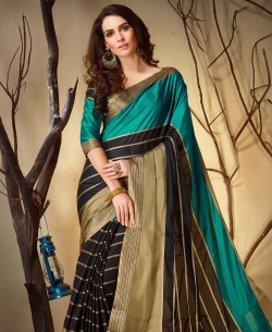 Green Khadi Silk Border Work Cotton Sarees