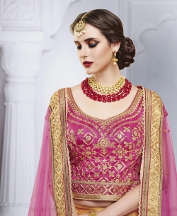Cream Bhagalpuri Zari Embroidery Lehenga Sarees