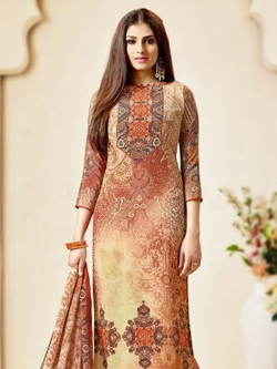 Multi Crepe Printed Straight Suits