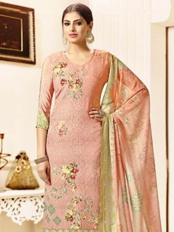 Multi Crepe Printed Straight Suits