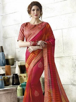 Multi Georgette Printed Regular Sarees
