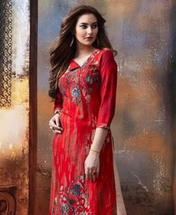 Red Rayon Printed Palazzo Suits