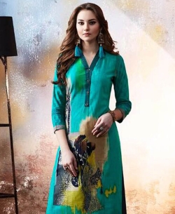 Green Rayon Printed Palazzo Suits