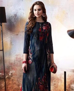 Blue Rayon Printed Palazzo Suits