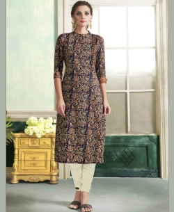 Multi Rayon Printed Anarkali Kurtis