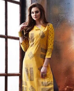 Yellow Rayon Printed Palazzo Suits