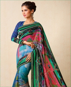 Multi Tusser Silk Printed Regular Sarees