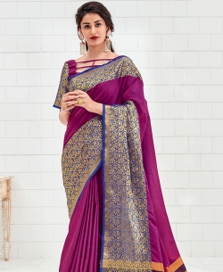 Pink Silk Zari Work Traditional Sarees
