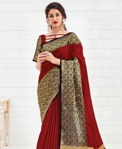 Red Silk Zari Work Traditional Sarees