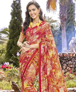 Multi Georgette Printed Regular Sarees