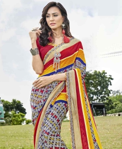 Multi Georgette Printed Regular Sarees