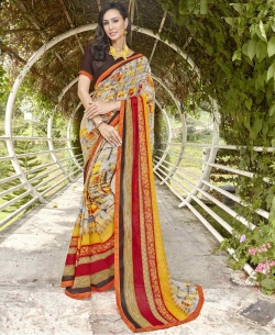 Multi Georgette Printed Regular Sarees