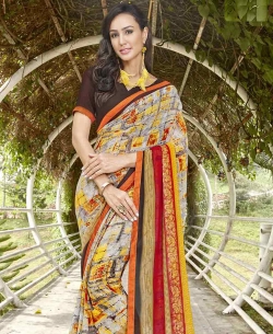 Multi Georgette Printed Regular Sarees