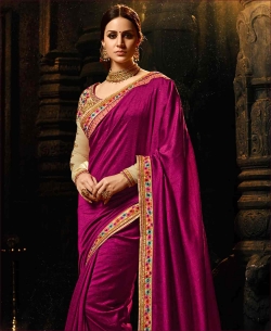 Pink Silk Border Work Border Sarees