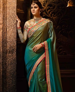 Multi Silk Border Work Border Sarees