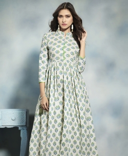 Multi PolyCotton Printed Anarkali Kurtis