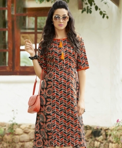 Multi Poly Cotton Printed Anarkali Kurtis
