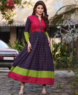 Rose Loan Cotton Printed Anarkali Kurtis