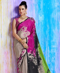 Multi Silk Crepe Shaded Regular Sarees