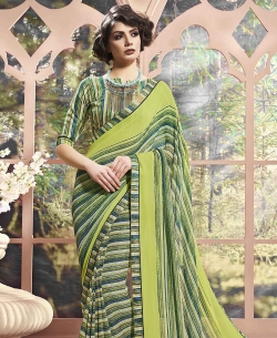Multi Weight Less Major Georgette Printed Regular Sarees