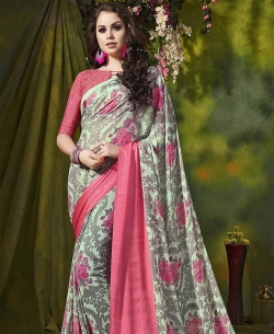 Multi Weight Less Satin Silk Printed Regular Sarees