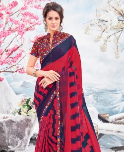 Multi Georgette Printed Regular Sarees
