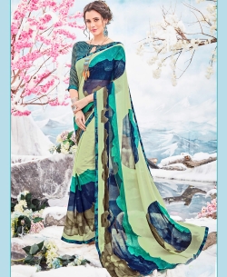 Multi Georgette Printed Regular Sarees