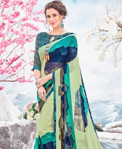 Multi Georgette Printed Regular Sarees