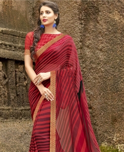 Multi Pure Georgette Printed Regular Sarees
